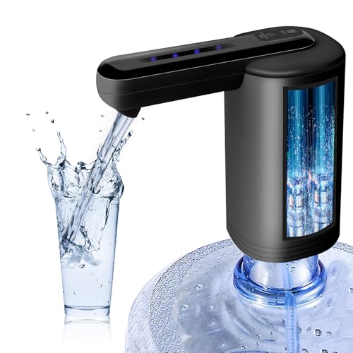 GALASALA Dispensador de Agua Garrafon, Portátil Despachador de Agua USB Recargable, Bomba de Agua Garrafon Automático, Universal Interruptor de Garrafon Dispensador Bombeo Rápido 2 Motores
