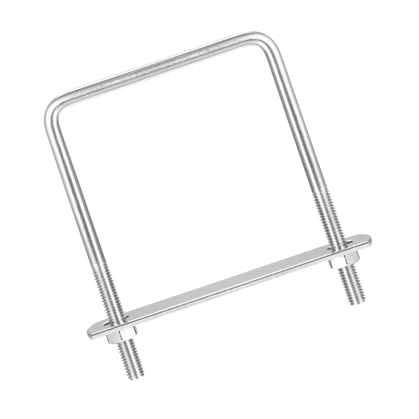 MACHSWON Square U-Bolt,3 Set 304 Stainless Steel M6 U Bolts 70mm(2.83") Inner Width 100mm Length with Nuts and Frame Plate for Automobiles Boat Trailer