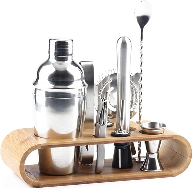 10Piece Bartender Kit Stainless Steel Bar Tool set with