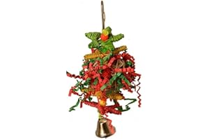 Super Bird Creations SB971 Xmas Crinkle Little Star Bird Toy, Small Bird Size, 6" x 2"