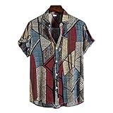 FUNEY Men's Summer Shirts Short Sleeve Regular Fit