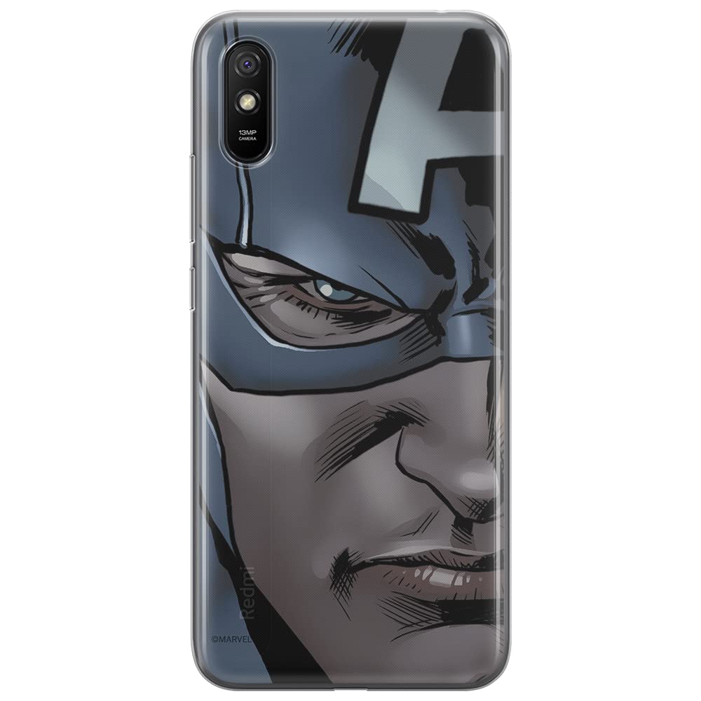 ERT GROUP mobile phone case for Xiaomi REDMI 9A original and officially Licensed Marvel pattern Captain America 020 optimally adapted to the shape of the mobile phone, case made of TPU