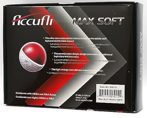 ACCUFLI Max Soft Golfbälle – Weiches Gefühl, Extra Distanz & Hohe Sichtbarkeit