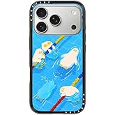 CASETiFY Compact iPhone 17 Pro Case [Slim and Sleek/Compatible with Magsafe / 4 ft. 2X Military Grade Drop Protection] - Pool time - Clear Black