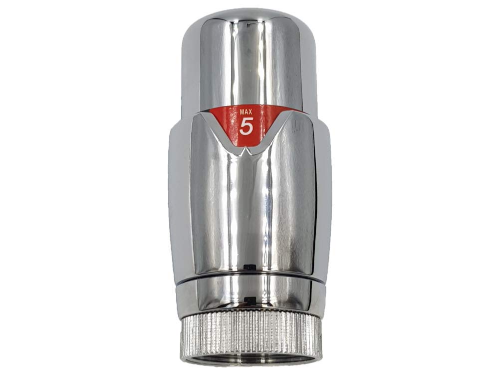 Aumix Thermostatic Radiator Valve TRV Full Chrome Replacement Head Only