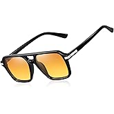Kelinln Night Vision Driving Glasses Polarized Anti-glare, HD Yellow Tinted Glasses for Women Men