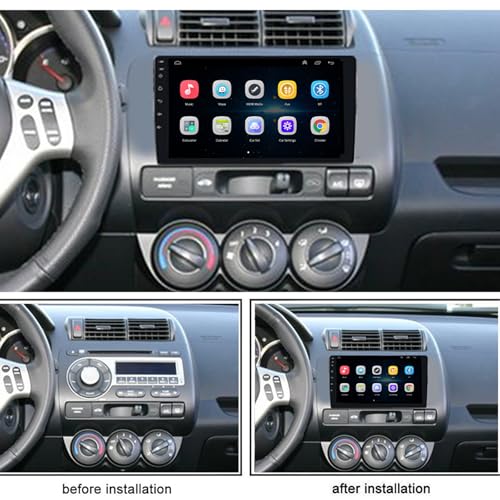 EZoneTronics Android Car Radio for Honda Fit 2004-2007 / Honda Jazz 2001-2006 with CarPlay and Android Car Wireless Touch Screen GPS Navigation Bluetooth USB Wifi SWC Player 2G RAM + 32G ROM