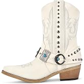 Only maker Cowgirl Western Boots for Women Ankle High Embroidery Pointed Toe Cowboy Rodeo Country Concert Boot