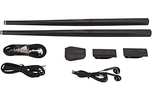 DIYDEG Air Drum Sticks, Portable Virtual Electronic Drum Set with Foot Transducer & MIDI Function, Digital Air Drum Rock Beat Rhythm Stick Percussion Instrument Tool for Adults, Kids