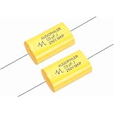 MECCANIXITY 2Pcs 22uF High-Frequency Divider Capacitor 250V | Audio Speaker Crossover Non-Polarity Polypropylene MKP Film Capacitors