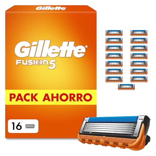 Fusion5 Cuchillas de Afeitar Hombre, Pack de 16