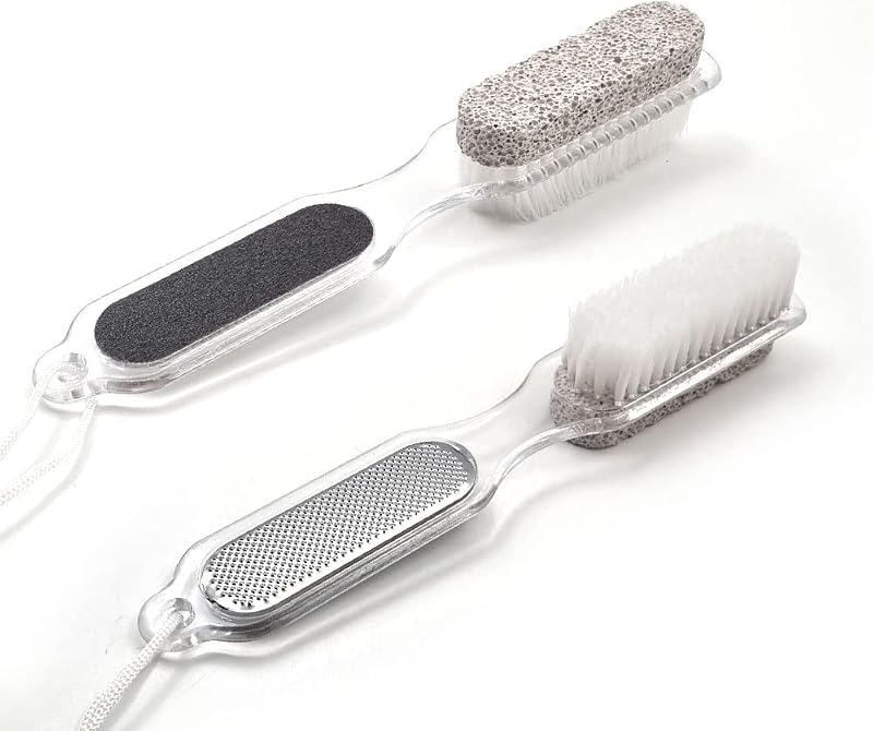 schone 4-in-1 Pedicure Paddle Foot Exfoliator Hard Dead Skin Remover Portable