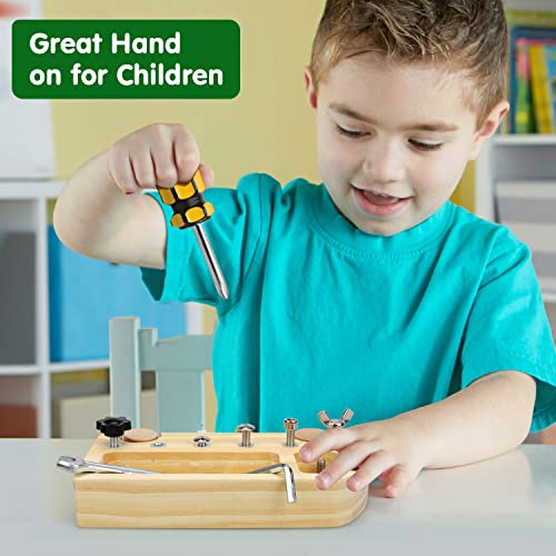 TOY Life Wooden Montessori Screwdriver Board Set, Montessori Toys for 3 4 5 Toddler & Kid