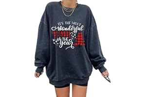 Langwyqu Womens' Oversized Crewneck Long Sleeve Casual Loose Pullover Tops