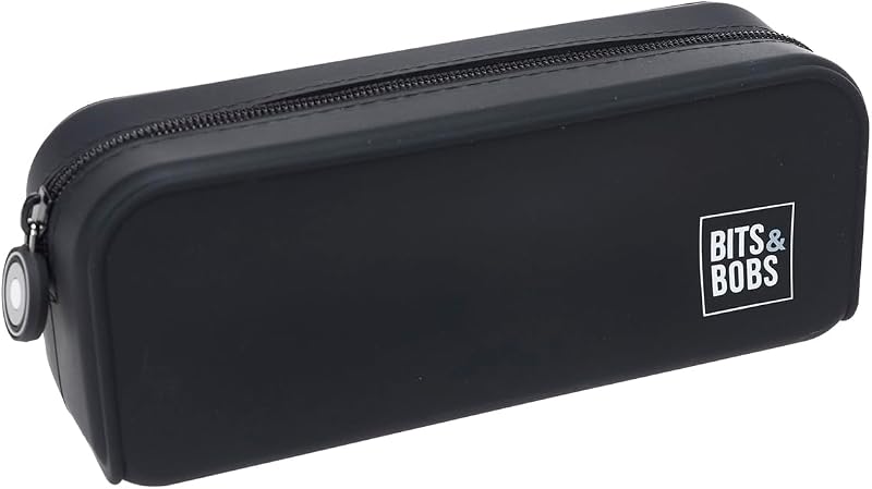 Grafoplás | Estuche de Silicona Negro | 20x7,5x7,5cm | Tacto Suave | Flexible | Resistente al Agua | bits&Bobs Pop Up Design | Colores Vivos