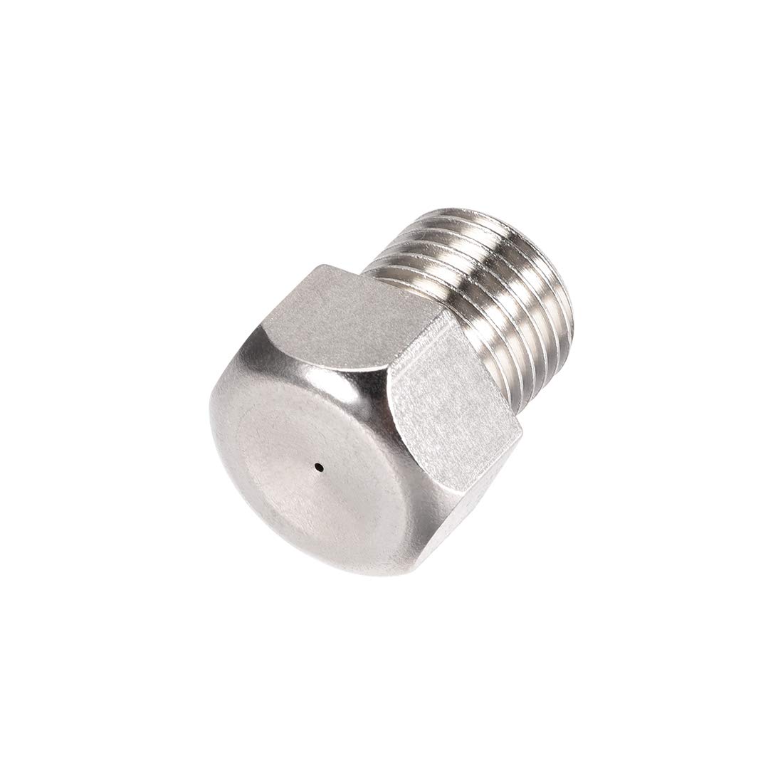 sourcing map G1/4 Mist Nozzle - 0.7mm Orifice Dia Brass Fine Atomizing Spray Tip