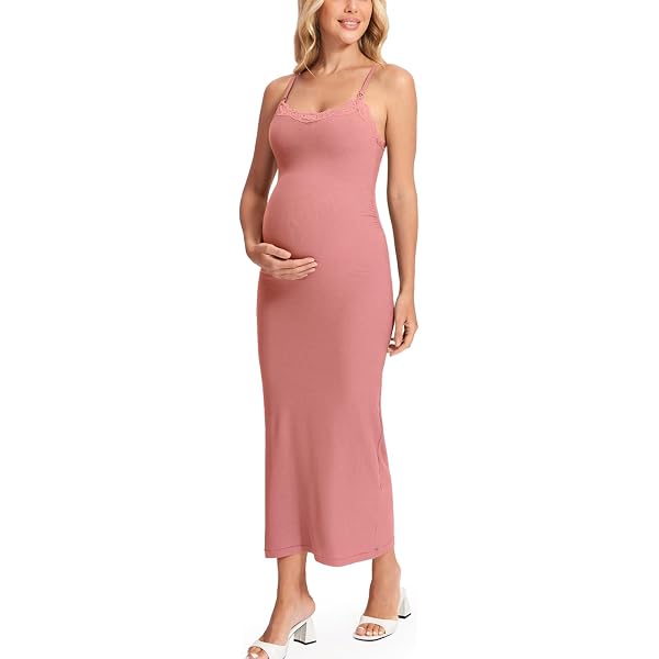 iloveSIA 2-Pack Women's Seamless Maternity Nursing Dress with Built-in Bra   Comfortable, Breathable, Easy Breastfeeding Access, Ideal for Pregnancy &  Postpartum Black/Coffee Size XL at Amazon Women's Clothing store