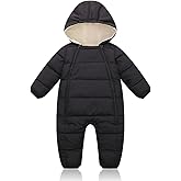 Ilyboz Infant Toddler Snowsuit Cute Newborn Winter Coat Warm Hooded Jumpsuit for Boys Girls 0-24 Months