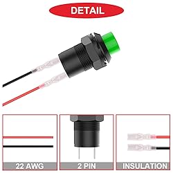 MKBKLLJY 12Pcs Green Mini Self-Locking On Off