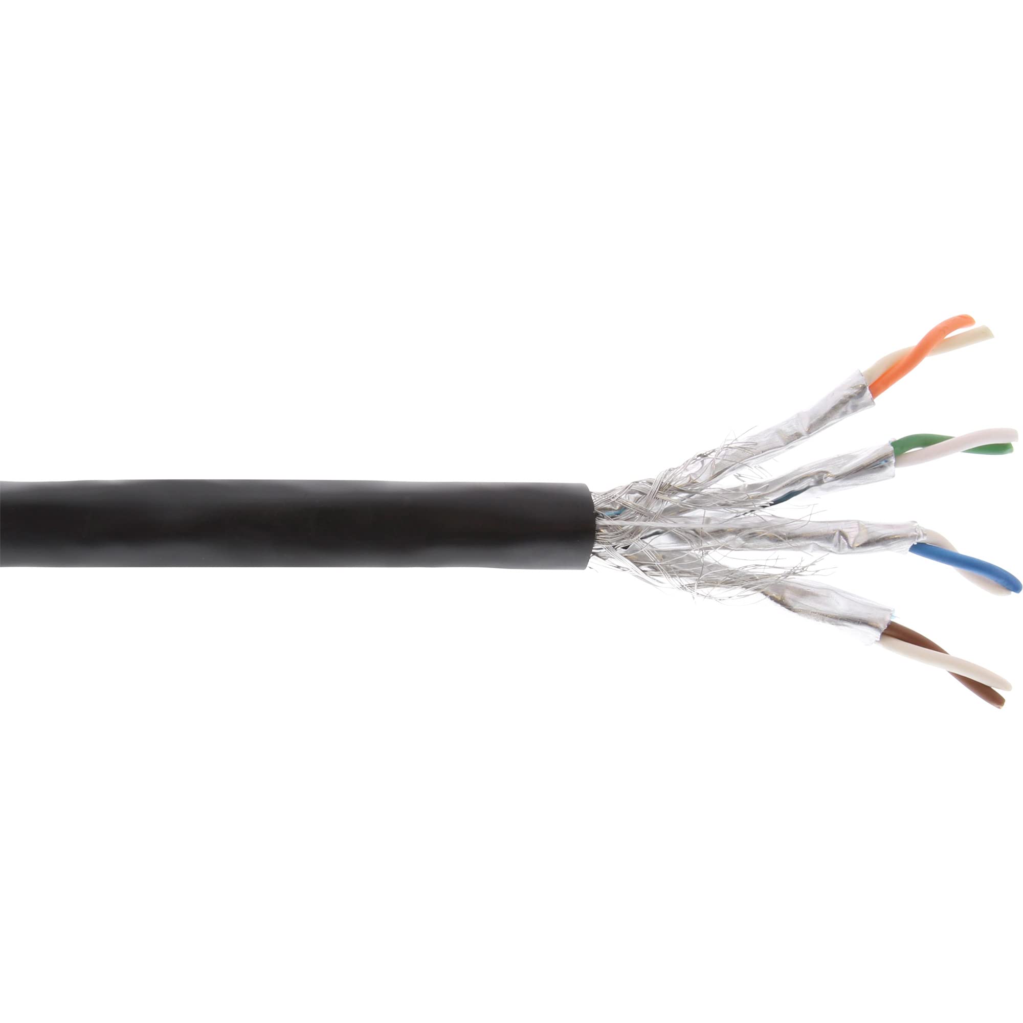 InLine® 70050P Outdoor Installation Cable 7 A, S/FTP (PIMF) (4 x 2 x 0.58 AWG23 Copper, 1200MHz, Polyethylene 50 m Black