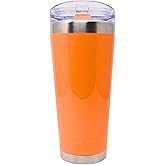 MyBevi Classic Premium Stainless Steel Tumbler with 12-Hour Temperature Control, Tritan Lid, and BPA-Free Construction | Orange, 26 oz
