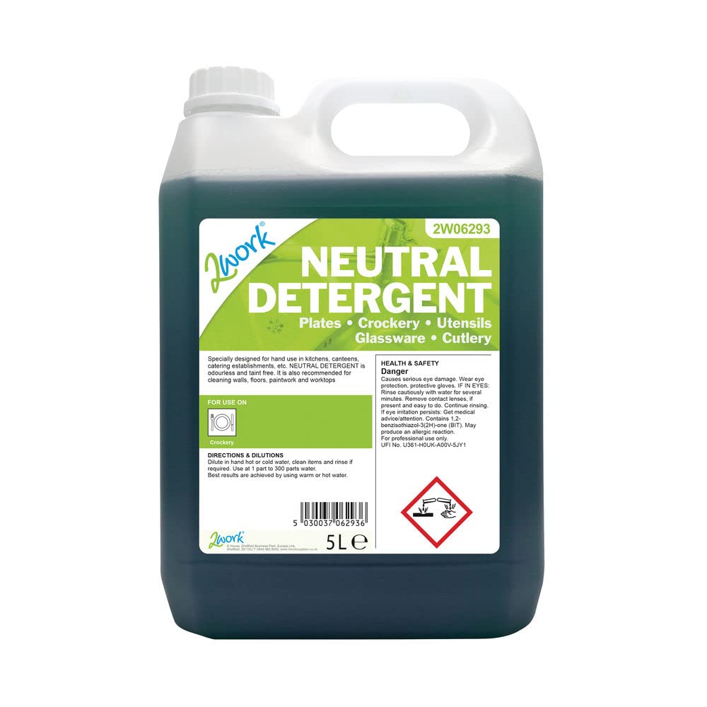 2Work Dishwashing Neutral Detergent 5 Litre 2W06293