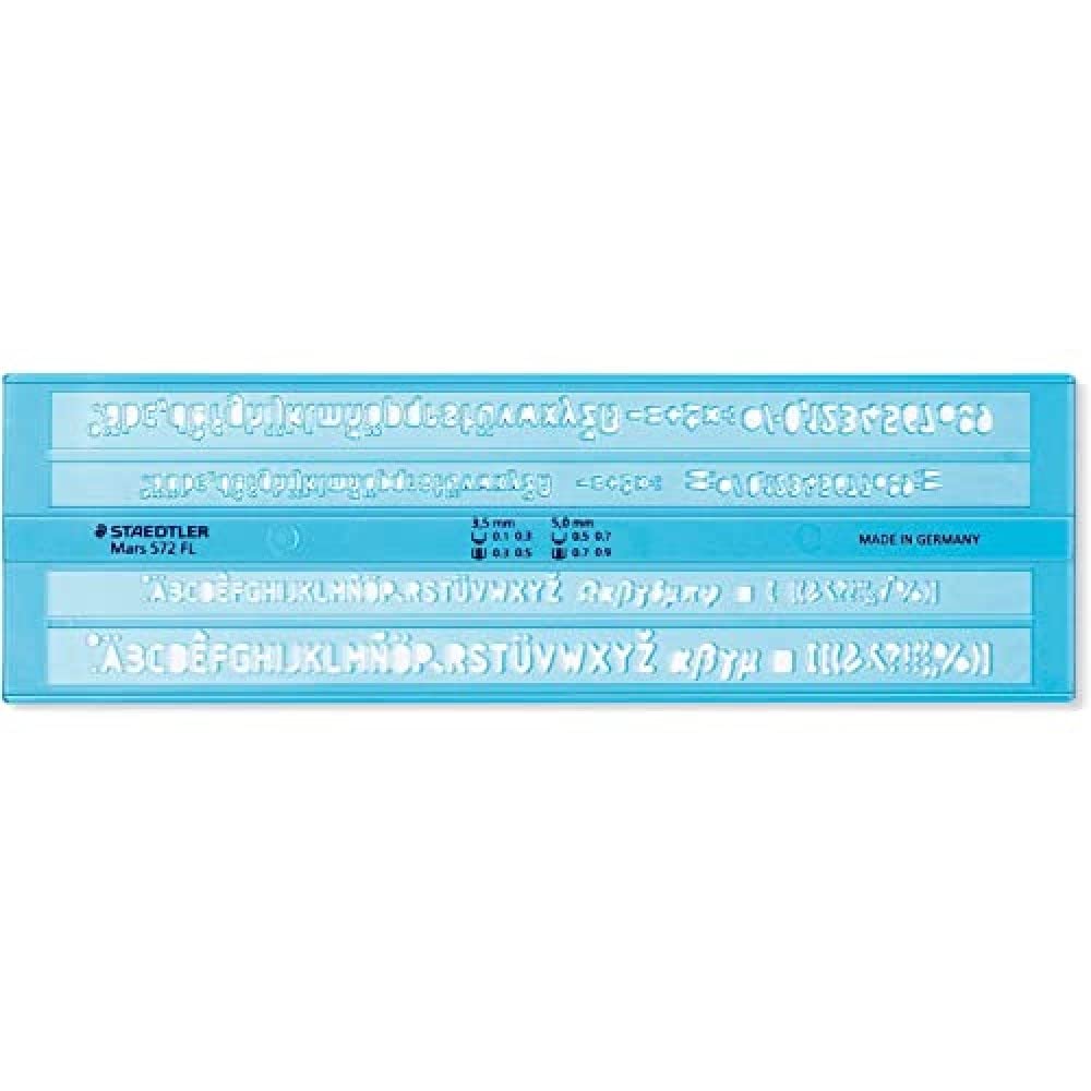 Staedtler 572 FL Mars Lettering Guide - Transparent Blue