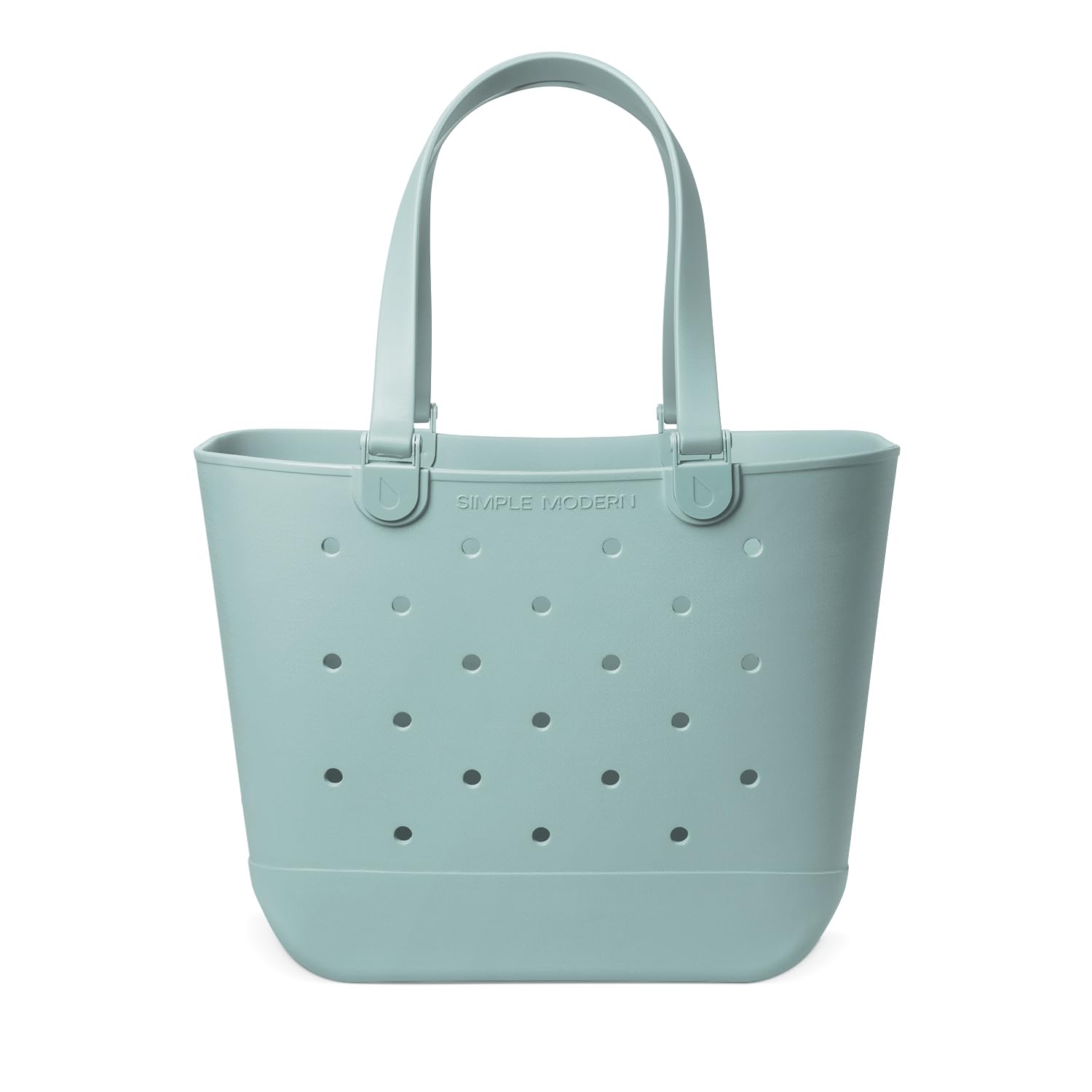 Photo 1 of Simple Modern Extra-Large Beach Bag | Waterproof Getaway Rubber Tote with Zipper Pocket for Travel, Pool, Boat, Groceries, Sports | Sea Glass Sage