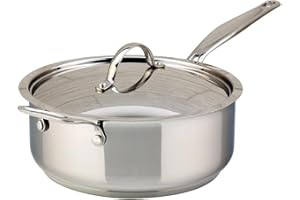 Meyer - Confederation Stainless Steel Saute Pan with Lid, Induction Cooktop Compatible (4L/4.2qt)