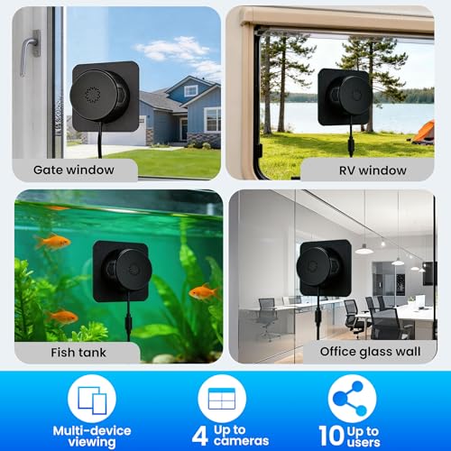 2K 3MP Window Camera, 5GHz & 2.4GHz WiFi Dome Cameras for Home Security for Indoor & Outdoor Monitoring, with Motion/Human Detection, Easy Install, 24/7 Recording, Full Color Starlight Night Vision