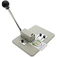 Heavy Duty Table Top Slot Punch for ID Card Badges with Precision Adjustable Top & Side Slide Guides - Badge Hole Puncher for Standard Horizontal & Vertical I'd Cards by Specialist ID
