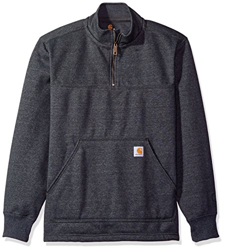 The best Carhartt Men's Rain Defender Paxton Heavy Weight Hooded Zip Mock Sweatshirt, Carbon 