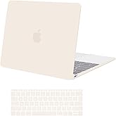 MOSISO Compatible with MacBook 12 inch Case with Retina Display (Model: A1534, Release 2017 2016 2015), Plastic Hard Shell Case & Keyboard Cover Skin, Beige
