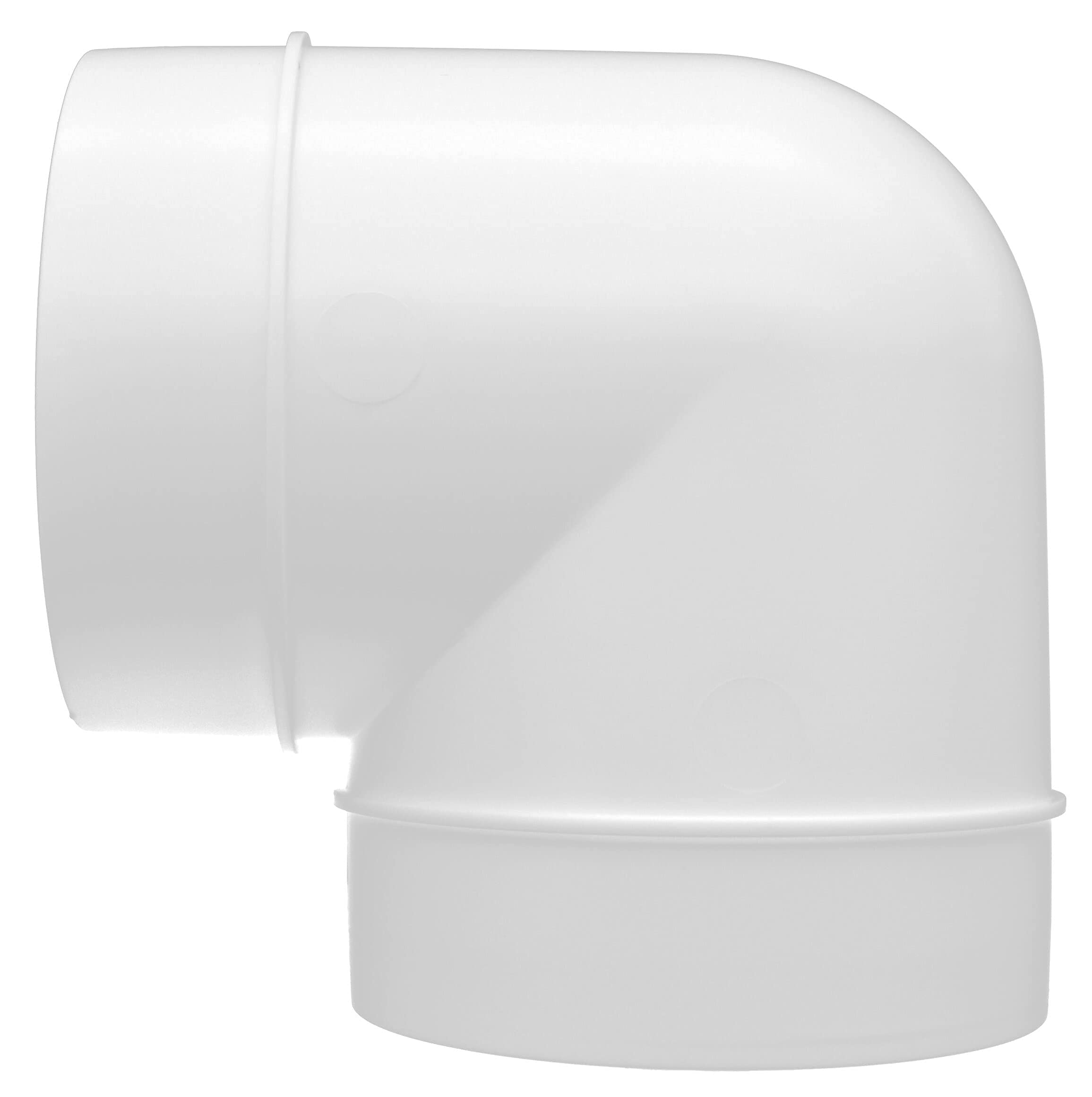 H&C VENT Ventilation 90 Degree Elbow Bend Connector │ Round Ducting Adaptor │ Plastic Air Vent │ Flexible or Solid PVC Duct Pipe │ Joint Hose Connector │ Tumble Dryer Extractor fan Conditioner Air Con