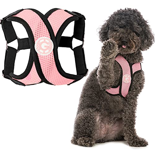 Gooby Comfort X Step in Harness - Pink, Medium - No Pull Small Dog Harness Pate…