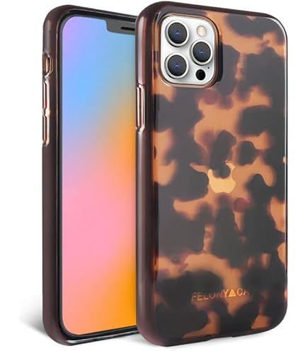 Reezaddin Aesthetic Tortoise Shell Phone Case For IPhone 14 Pro 6.1in,Retro Cool Girl Leopard Print Brown Amber Trendy Full Camera Protective Cover For IPhone 14pro 6.1