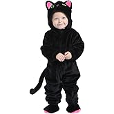 HSCTEK Baby Cat Onesie Costume, Unisex Infant Baby and Toddler Hooded Bodysuit with Footwear 0-4T