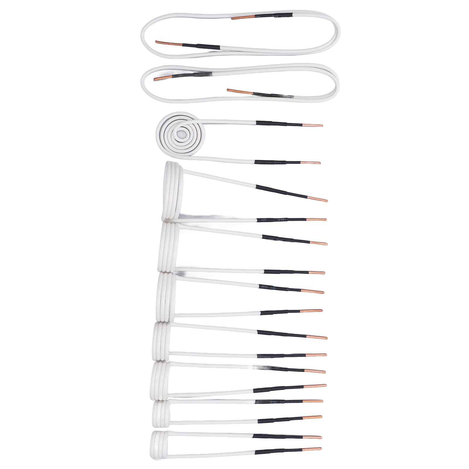 Flexible Induction Coils 10PCS Induction Heater Coil Kit with Multiple Models 2.5mm Flexible Brass Electric Heat for Space Heater Accessories