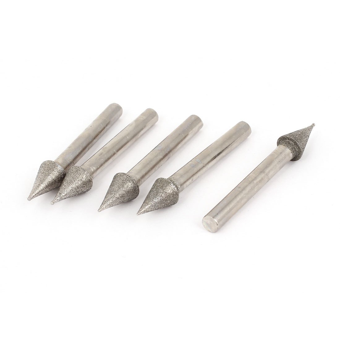 Sourcingmap 6mm Shank 10mm Dia Cone Head Grinding Bit Diamond Mounted Point 5pcs