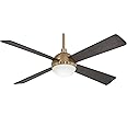 MINKA-AIRE F623L-BBR/SBR Orb 54 Inch Ceiling Fan with Integrated 16W LED Light, Brushed Brass/Soft Brass