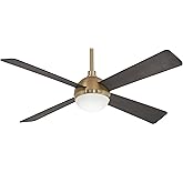 MINKA-AIRE F623L-BBR/SBR Orb 54 Inch Ceiling Fan with Integrated 16W LED Light, Brushed Brass/Soft Brass