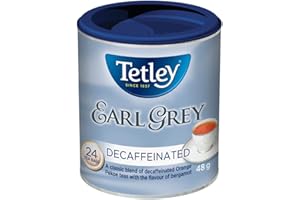Tetley Earl Grey Tea Decaffeinated Black Tea - 24 Tea Bags, 48 Grams, Kosher, Caffeine free tea