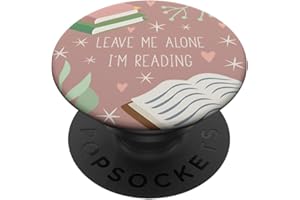 BOOK LOVER GIFTS BY VINE MERCANTILE Leave Me Alone, I'm Reading - Cute Book Lover Gift PopSockets PopGrip: Swappable Grip for Phones & Tablets PopSockets Standard PopGrip