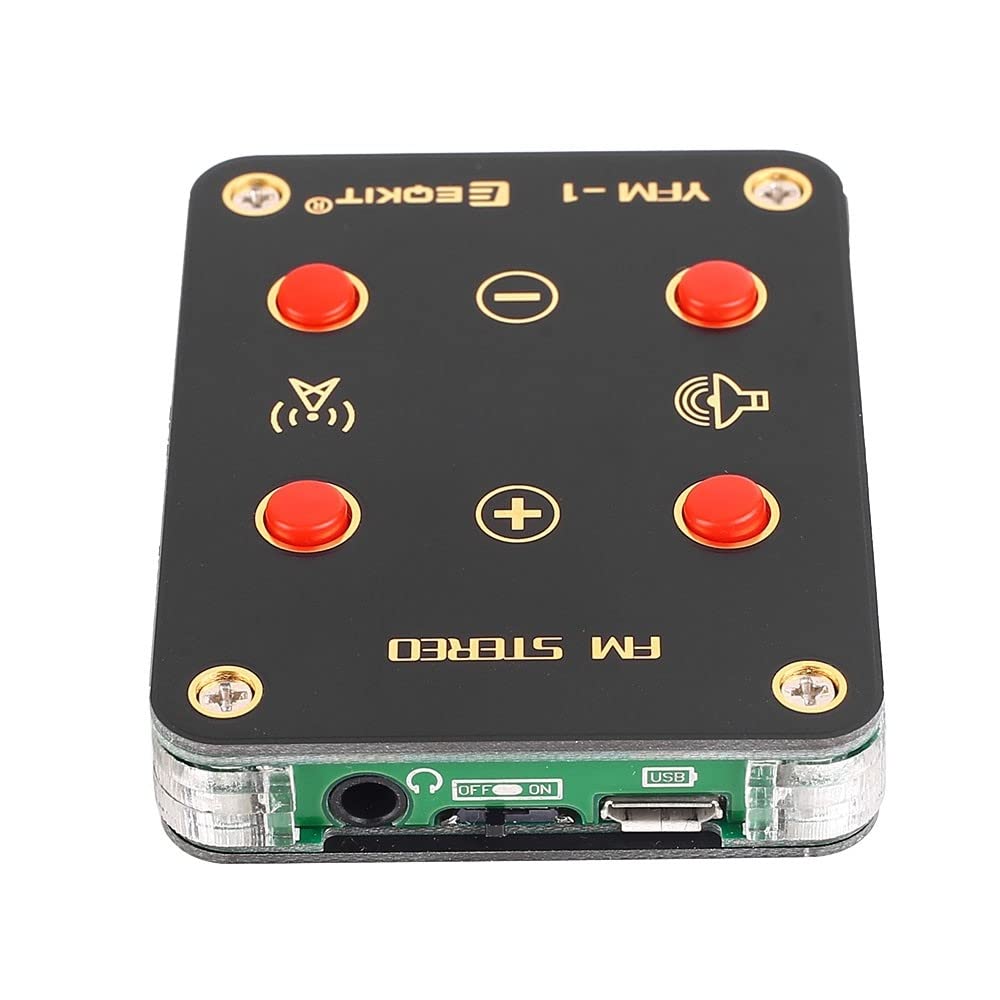 FM Stereo DIY Radio Module Kit, FM Radio Receiver Module 76-108MHz Electronic Soldering Practice Kits for Soldering Learning