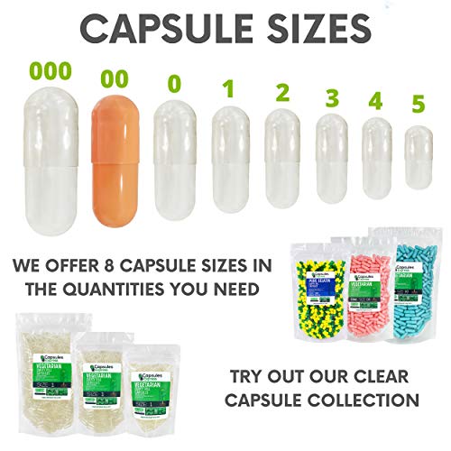 Capsules Express Size 00 Peach Empty Vegan Capsules Vegetarian/Vegetable Pill Capsule DIY