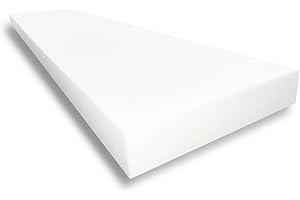 FoamTouch High Density Upholstery Foam (1" x 24" x 72"), 1.79LB Density-45LB ILD, Made in USA – Ideal for Couch Cusions, Chair Cushions, Bench Cushions and Varity of Upholstery Projects