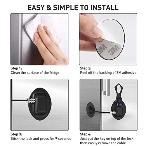 Fridge Lock, Refrigerator Lock for Children Key Child Lock