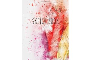 Sketch Book: Activity Sketch Book For Kids Watercolor Abstract Painting Instruction 8.5"x 11" 110 Pages Sketching Book From The Imagination (Sketchbook Watercolor Cover)