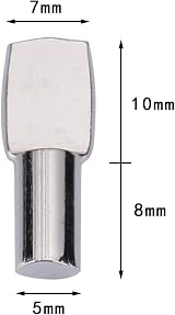 Tbestmax 120 Packs Shelf Pins 5 mm Spoon Shape Cabinet Furniture view 2