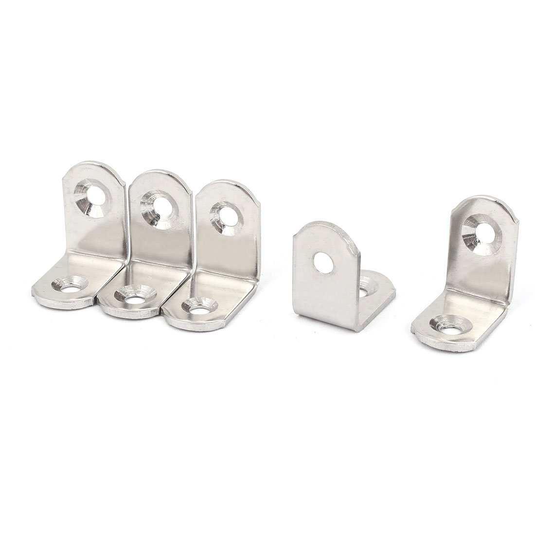 Sourcingmap 25mmx25mm Stainless Steel Corner Brace Joint Right Angle Bracket 5pcs
